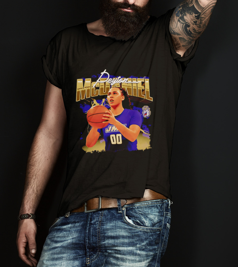 Peyton McDaniel JMU Basketball Player 00 NCAA James Madison Dukes T-Shirt
