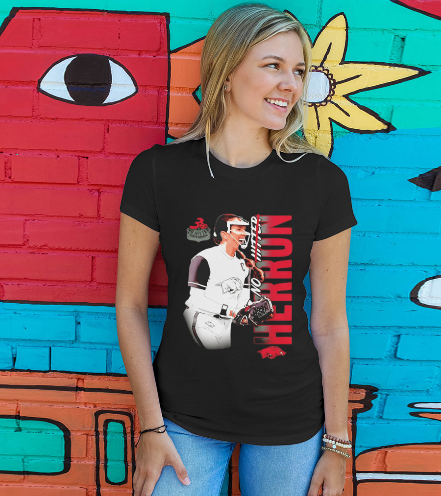 Robyn Herron Arkansas Razorbacks No Hitter No Hitz Herron T-Shirt