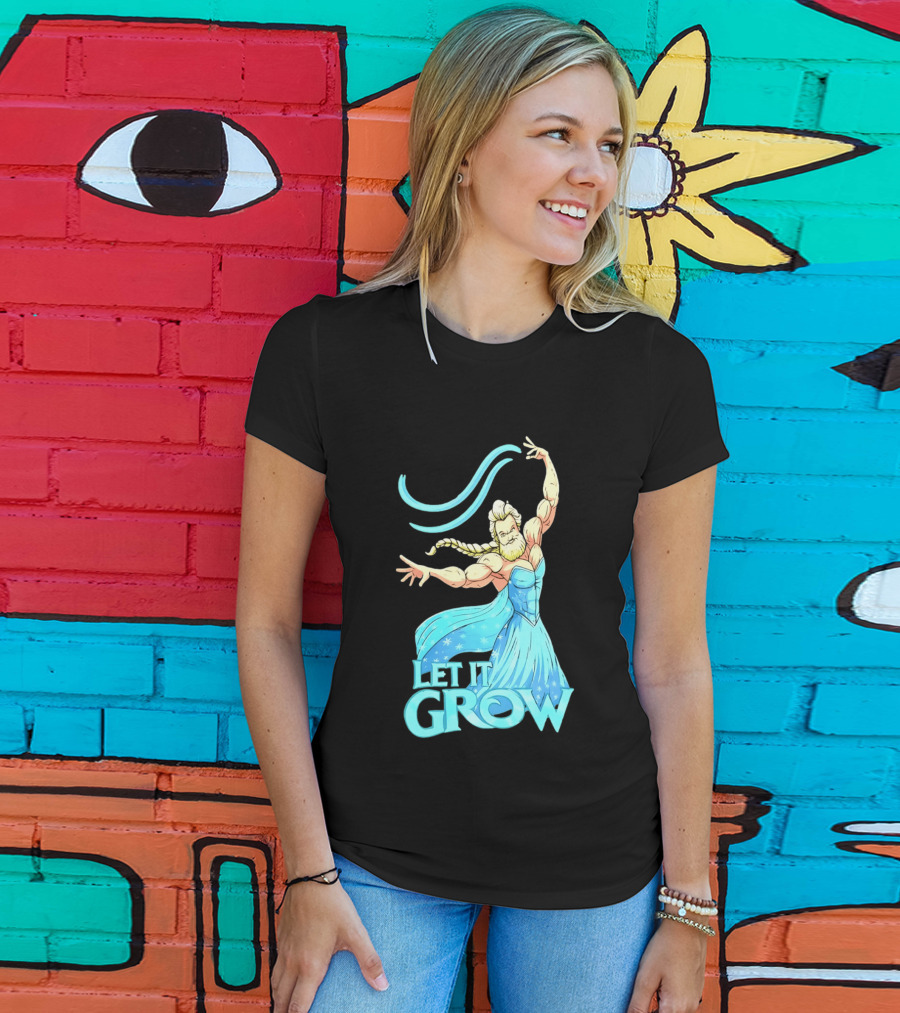 Let It Grow Frozen Elsa Muscular T-Shirt