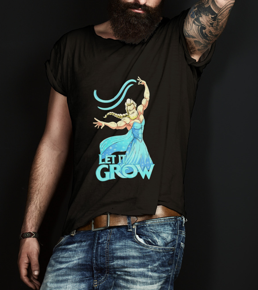 Let It Grow Frozen Elsa Muscular T-Shirt