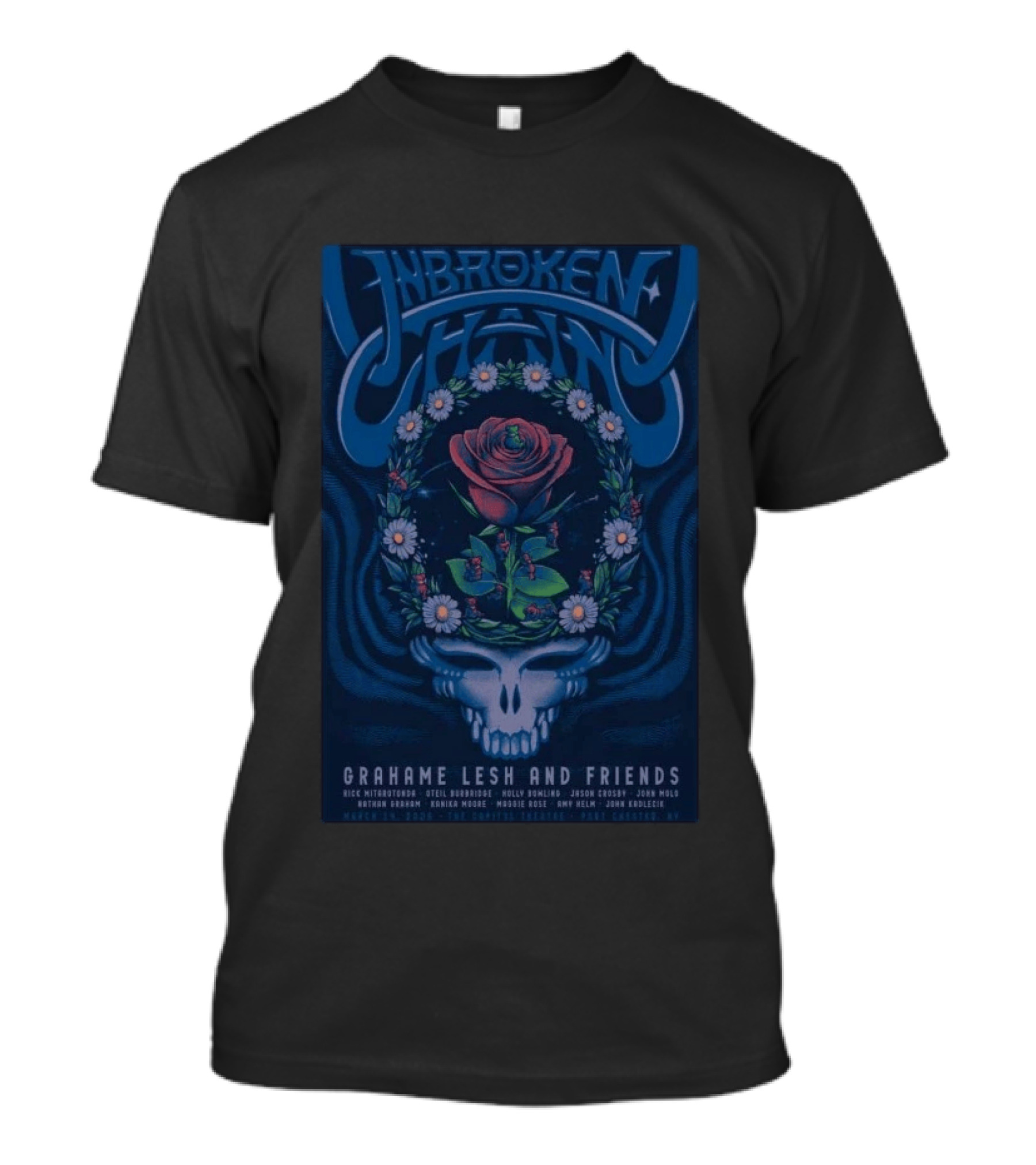 Unbroken Chain Grahame Lesh And Friends Port Chester NY March 14 2026 Capitol Theatre Tour T-Shirt