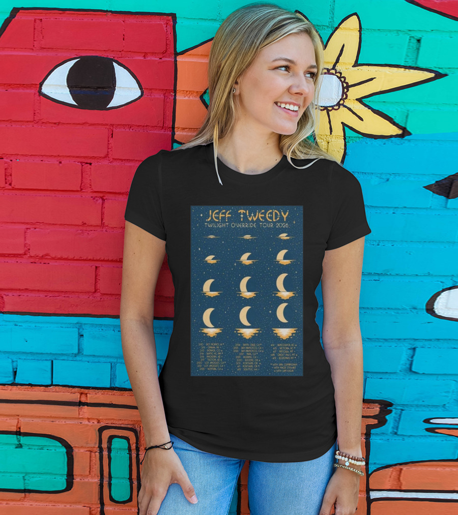 Jeff Tweedy Twilight Override Tour 2026 Des Moines Denver Chicago Portland Seattle San Francisco Los Angeles Albuquerque Victoria Bozeman T-Shirt