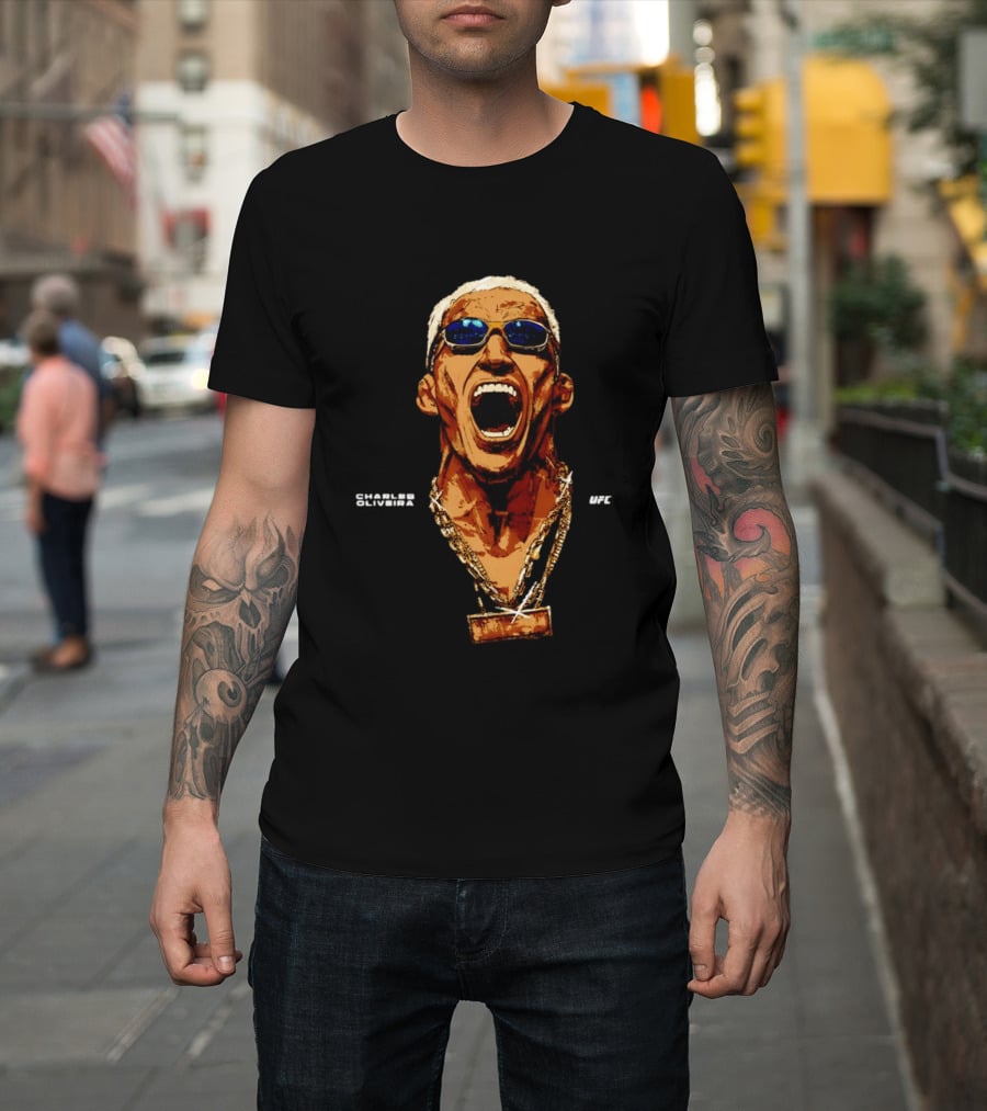 Charles Oliveira UFC Sunglasses Champion Scream T-Shirt