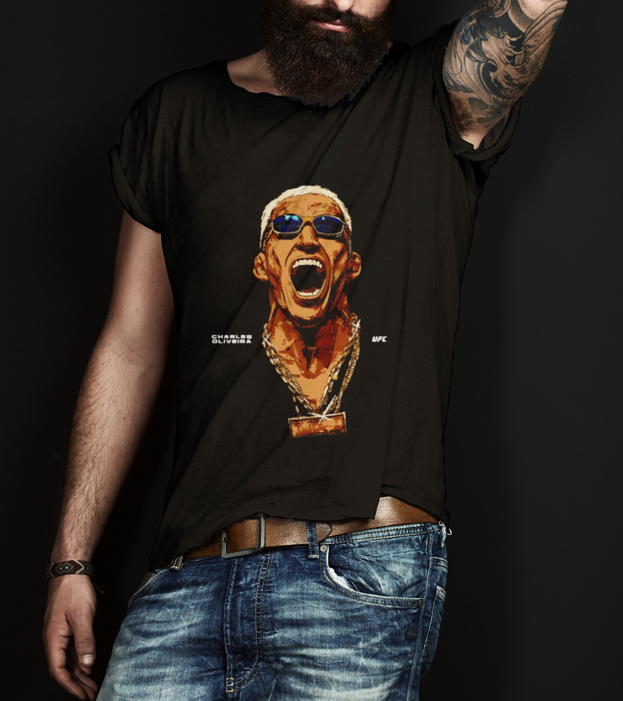 Charles Oliveira UFC Sunglasses Champion Scream T-Shirt