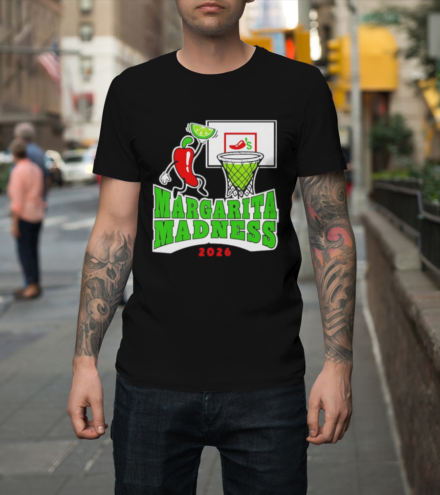 Chili's Margarita Madness 2026 Basketball Event With Lime And Chili Hoops T-Shirt