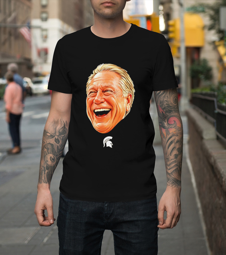 Michigan State Spartans Coach Tom Izzo Big Head T-Shirt