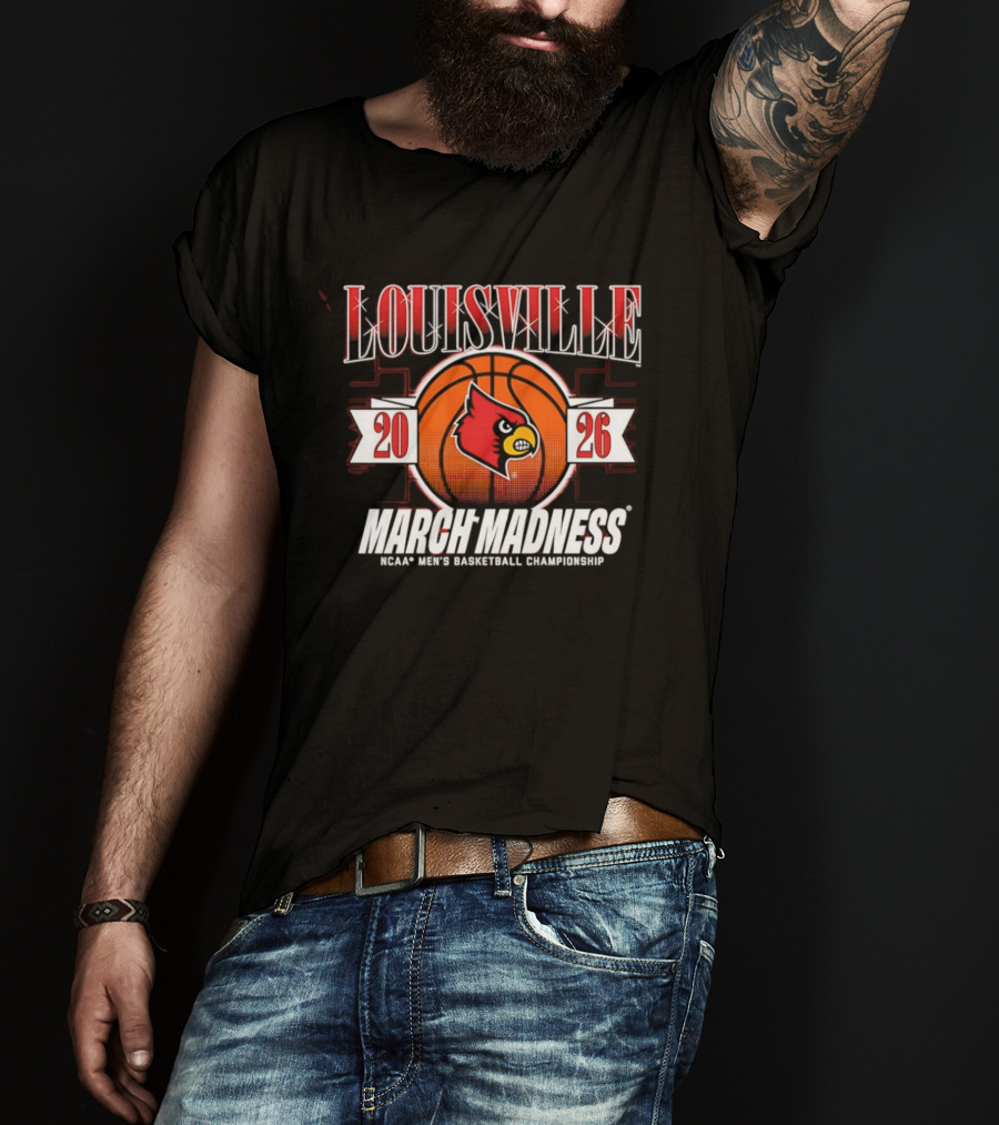 Louisville Cardinals 2026 NCAA Men's Basketball March Madness T-Shirt