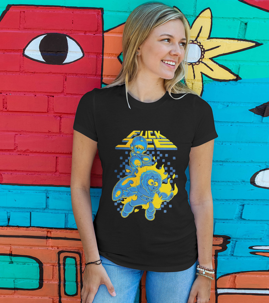 Mega Man Fuck Ice Bold Cartoon T-Shirt