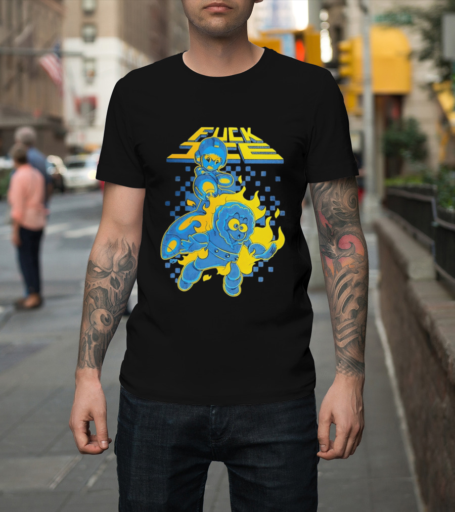 Mega Man Fuck Ice Bold Cartoon T-Shirt