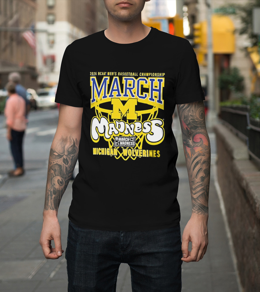 2026 NCAA Men's Basketball Championship March Madness Michigan Wolverines T-Shirt