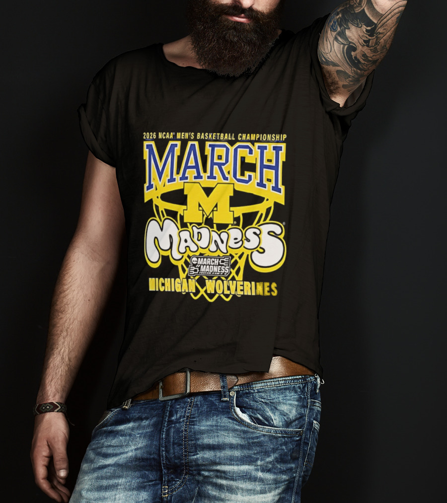 2026 NCAA Men's Basketball Championship March Madness Michigan Wolverines T-Shirt