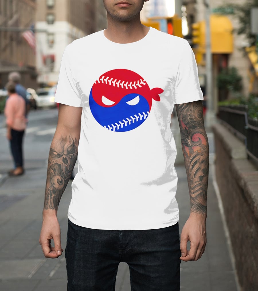 Pitching Ninja South Korea Baseball Yin Yang T-Shirt