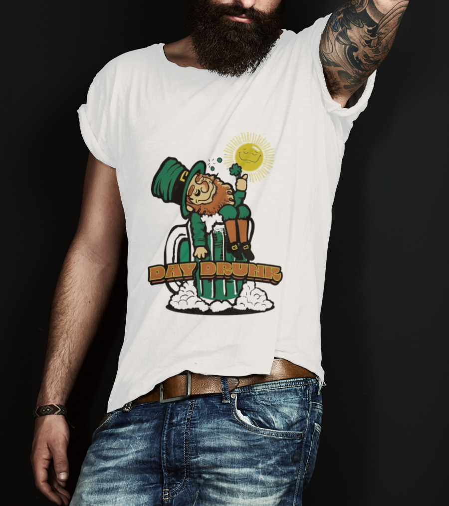 Day Drunk Leprechaun St. Patrick's Day Funny Irish Celebration T-Shirt