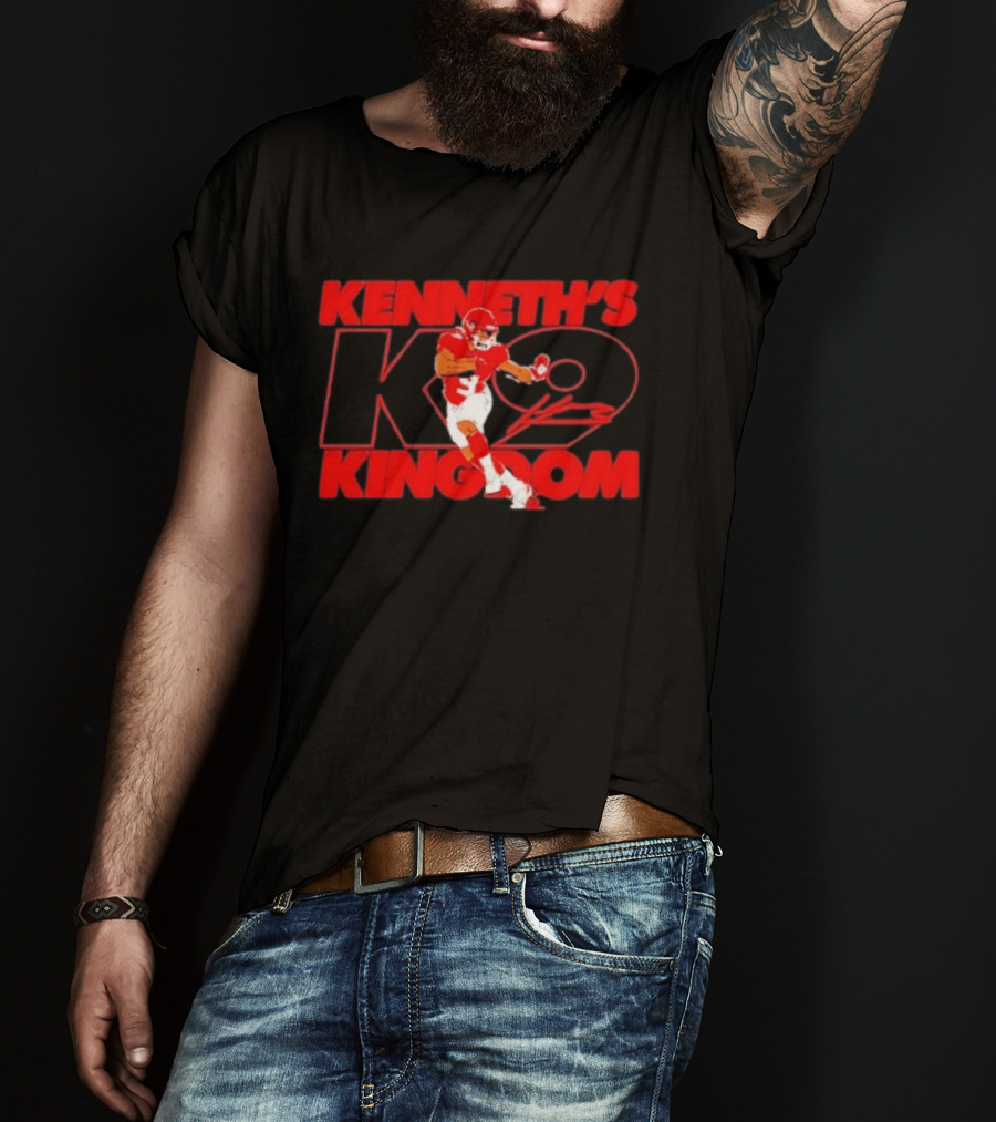 Kenneth's K9 Kingdom Kansas City Chiefs Football Player T-Shirt