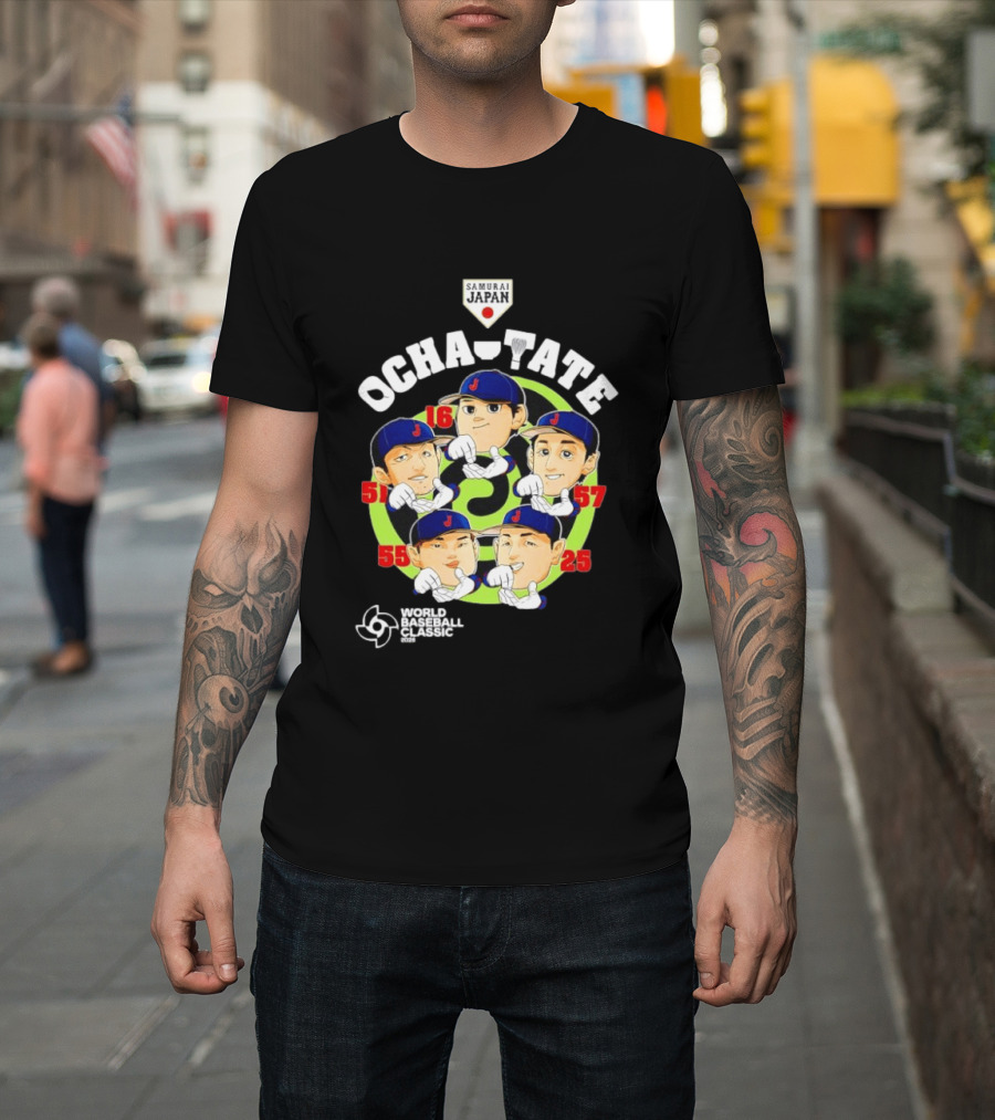 Ocha Tate Samurai Japan Shohei Ohtani Seiya Suzuki Koki Kitayama Kazuma Okamoto Munetaka Murakami World Baseball T-Shirt