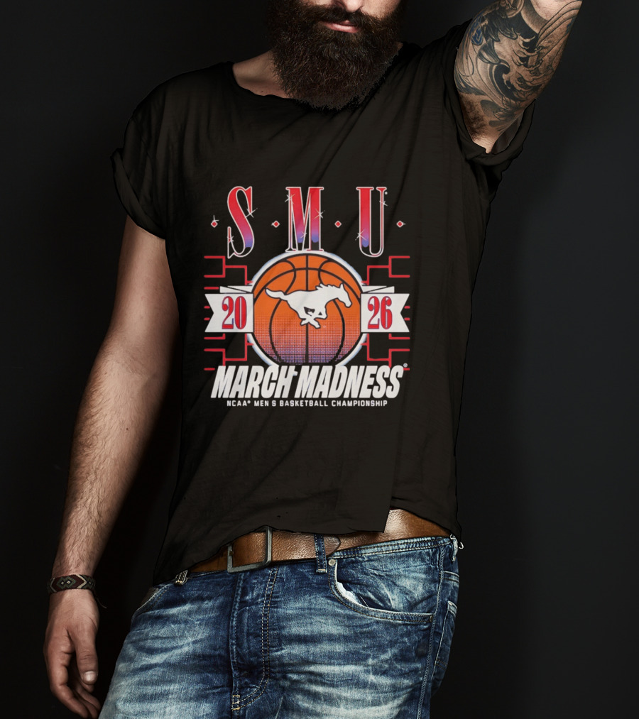 SMU Mustangs 2026 NCAA Men's Basketball Championship March Madness T-Shirt