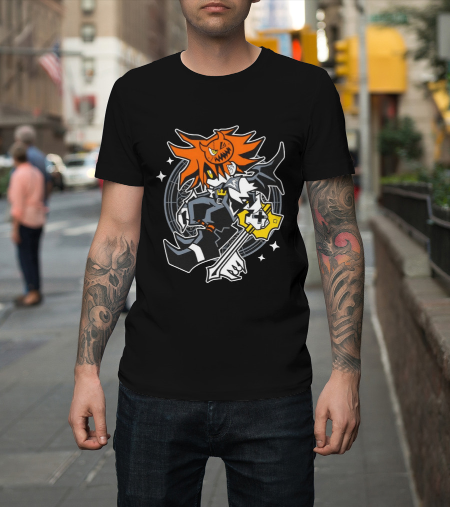Sora Kingdom Hearts Halloween Trick Or Treat Pumpkin Warrior Magic Keyblade T-Shirt