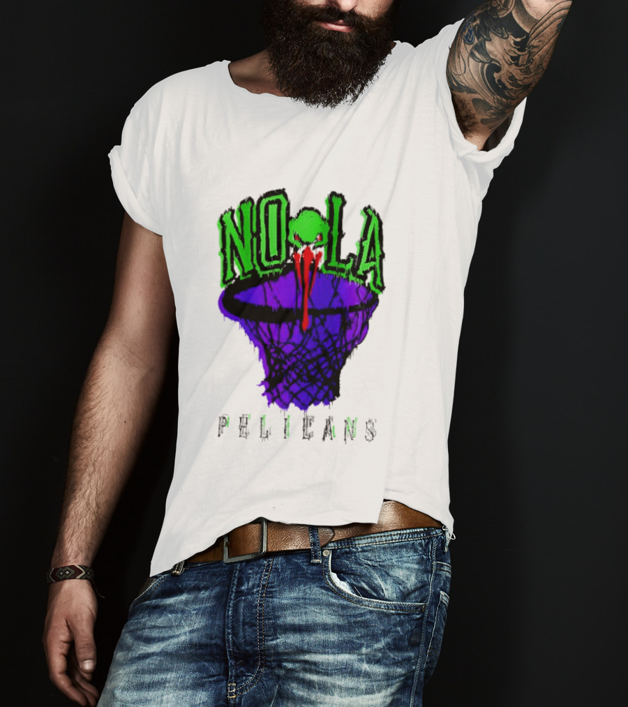 NOLA Pelicans Fest 2026 Basketball Hoop Alien T-Shirt