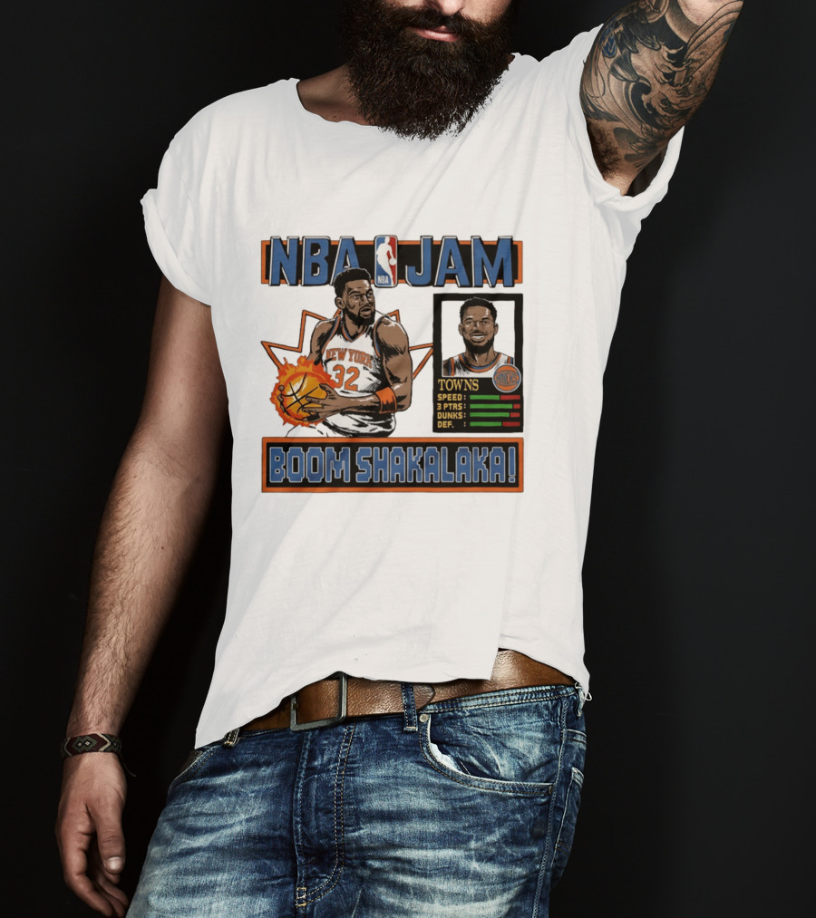 NBA Jam Boom Shakalaka New York Knicks Towns T-Shirt