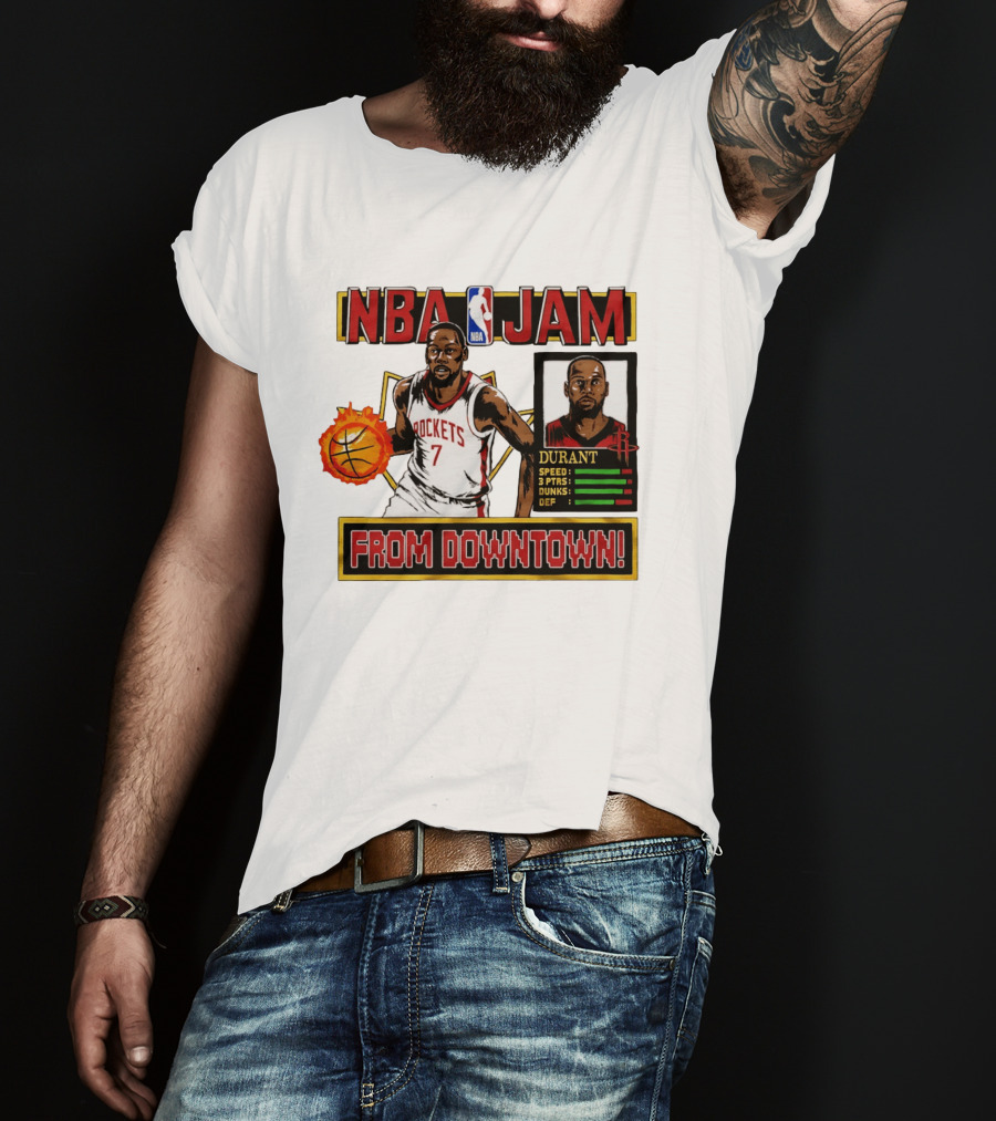 NBA Jam Durant Houston Rockets 7 From Downtown T-Shirt