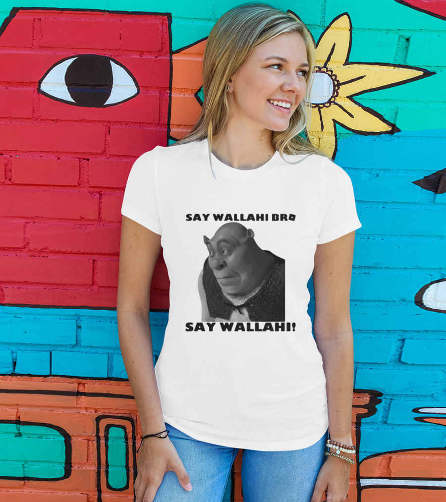 Shrek Say Wallahi Bro Meme Face Roblox T-Shirt