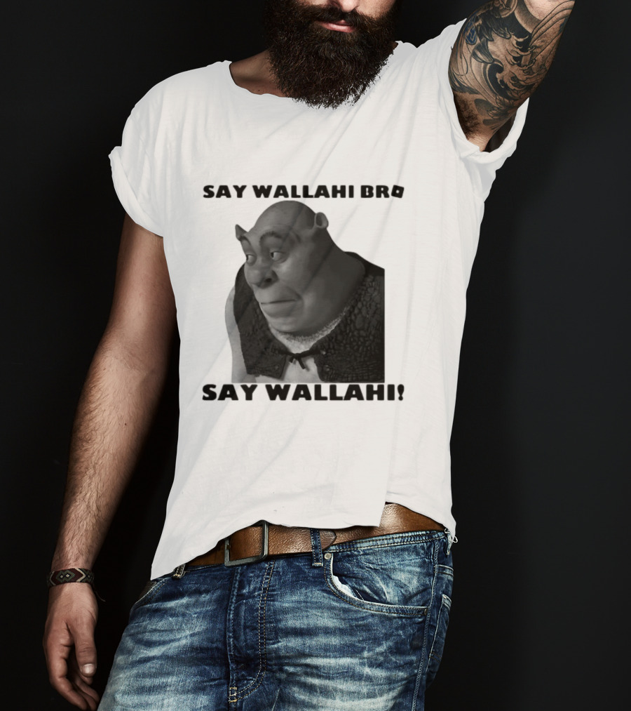 Shrek Say Wallahi Bro Meme Face Roblox T-Shirt