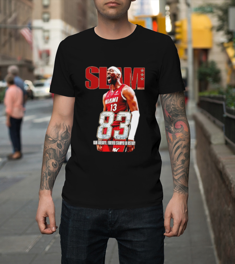 SLAM Bam Adebayo Miami Heat 13 Forever Stamped In History 83 T-Shirt