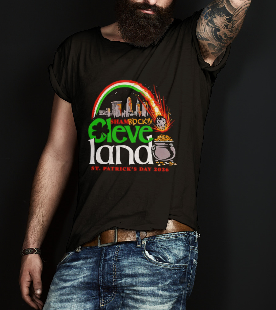Cleveland Shamrockin Skyline Comet St. Patrick's Day 2026 Celebration T-Shirt