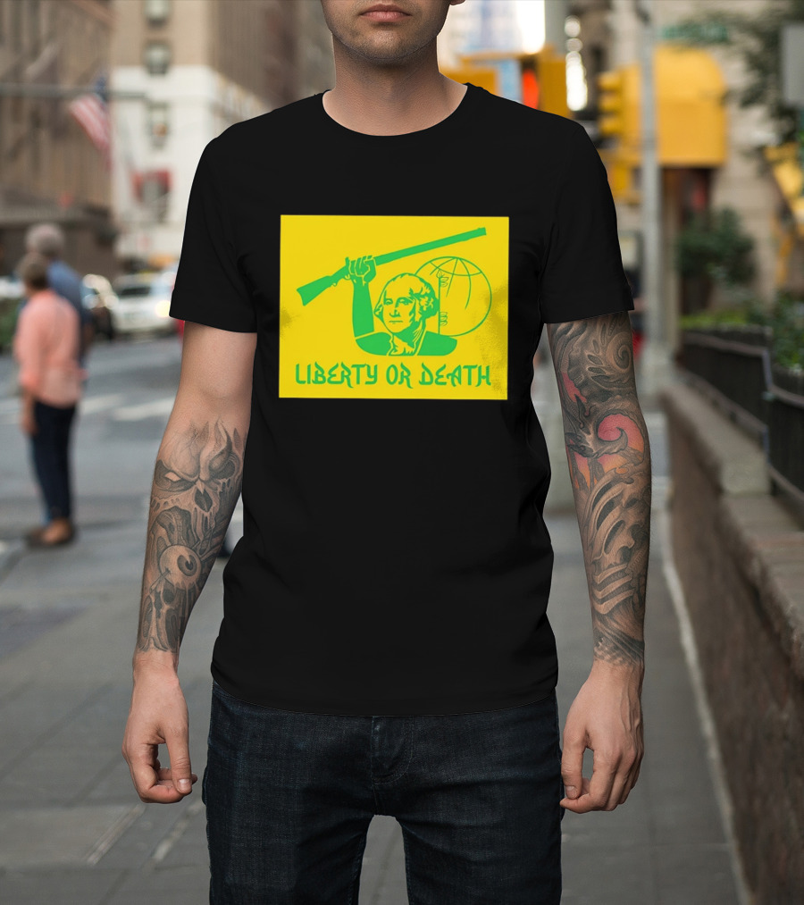 Liberty Or Death 2026 Washington Rifle Globe T-Shirt