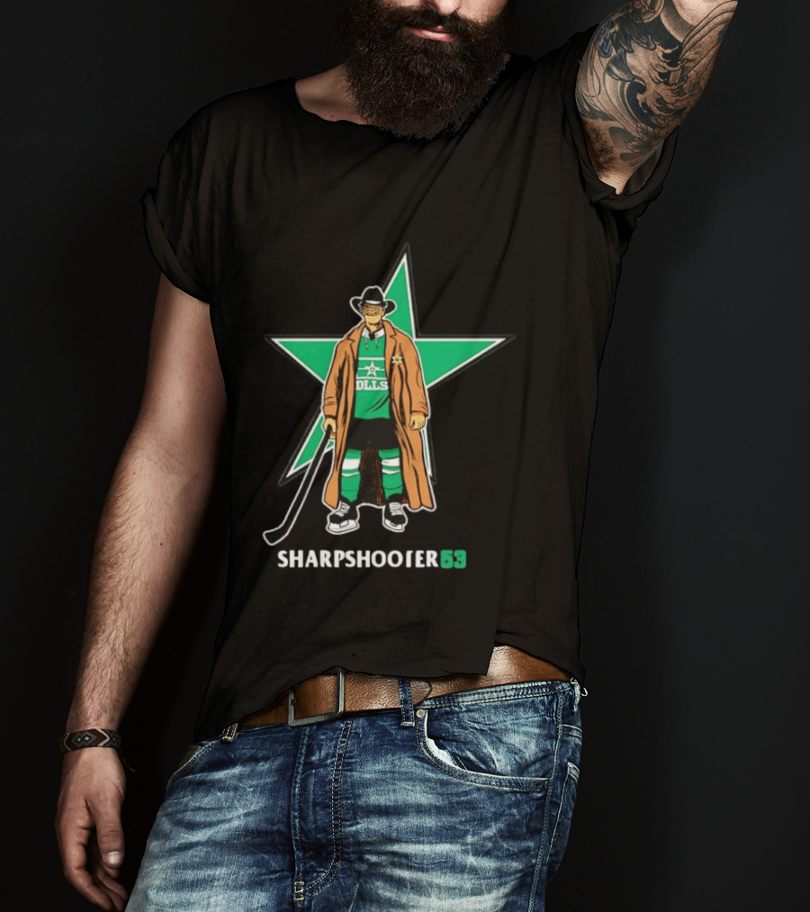 Sharpshooter 53 Dallas Stars Wyatt Johnston Hockey T-Shirt
