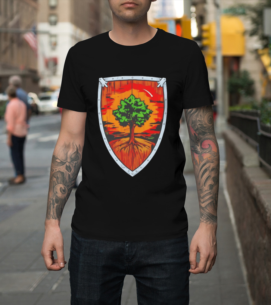Ser Duncan The Tall Shield Tree Green Warrior Crest T-Shirt