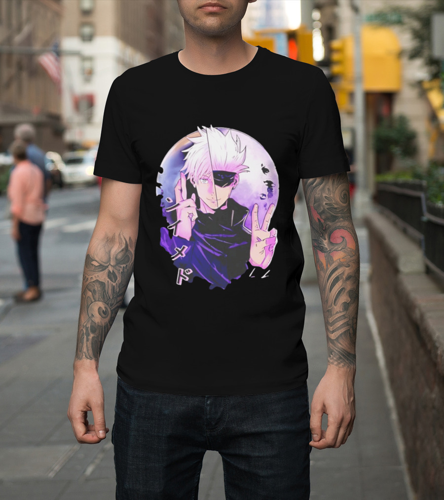 Gojo Satoru Jujutsu Kaisen Mystical Warrior Moon Anime Aesthetic T-Shirt