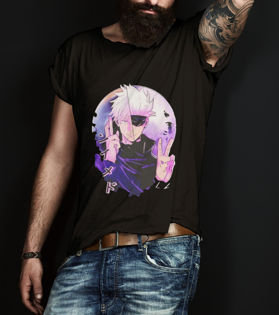 Gojo Satoru Jujutsu Kaisen Mystical Warrior Moon Anime Aesthetic T-Shirt