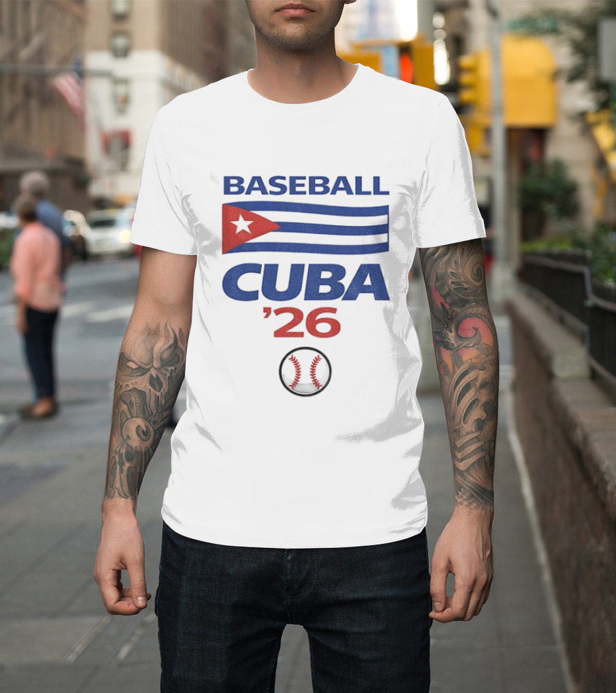 Cuba Baseball 2026 World Classic Cuban Flag Baseball T-Shirt