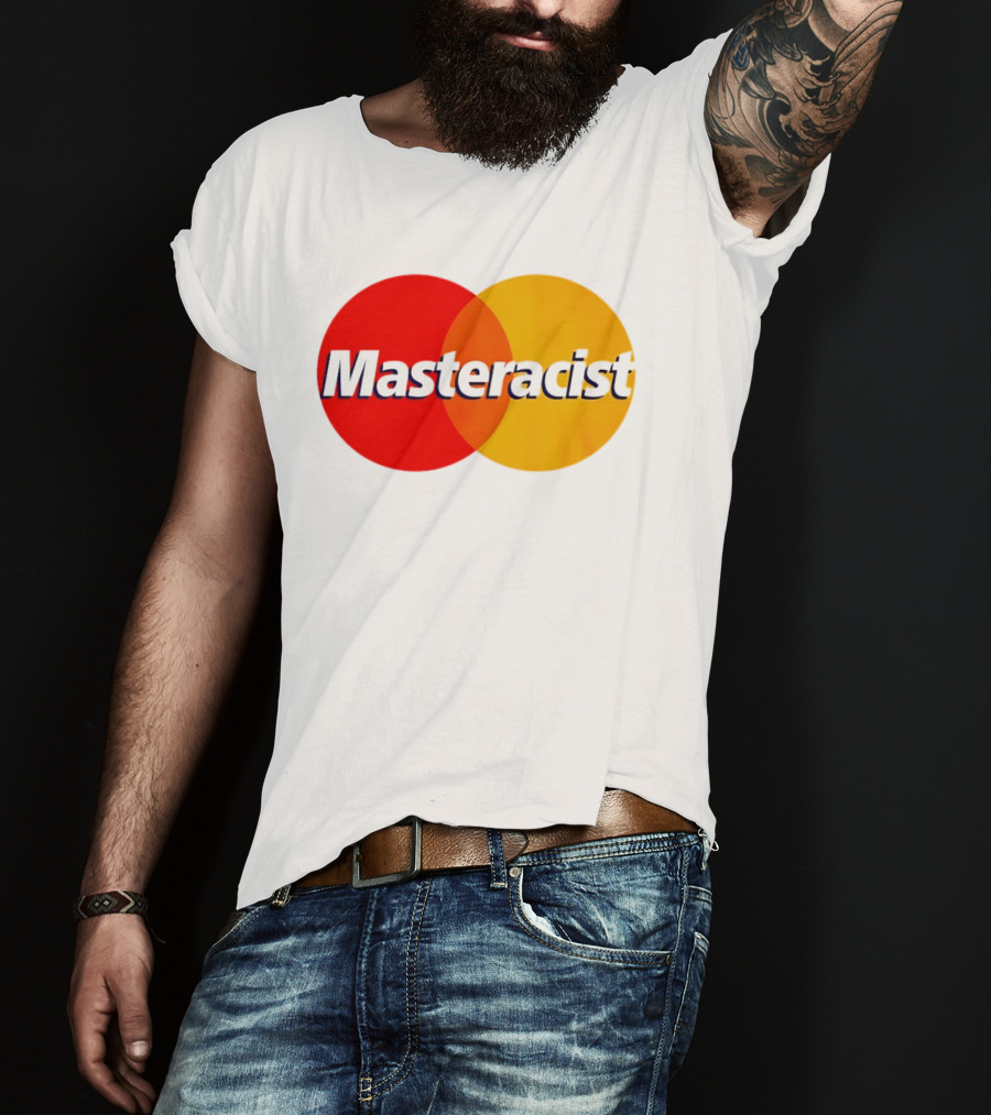 Masteracist Mastercard Parody Logo Red And Yellow Circles T-Shirt