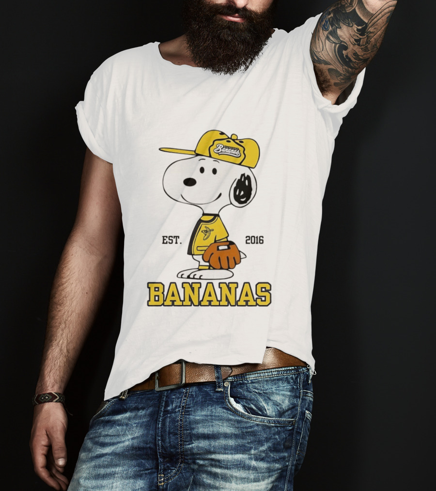 Snoopy Bananas Outfit EST 2016 Baseball T-Shirt