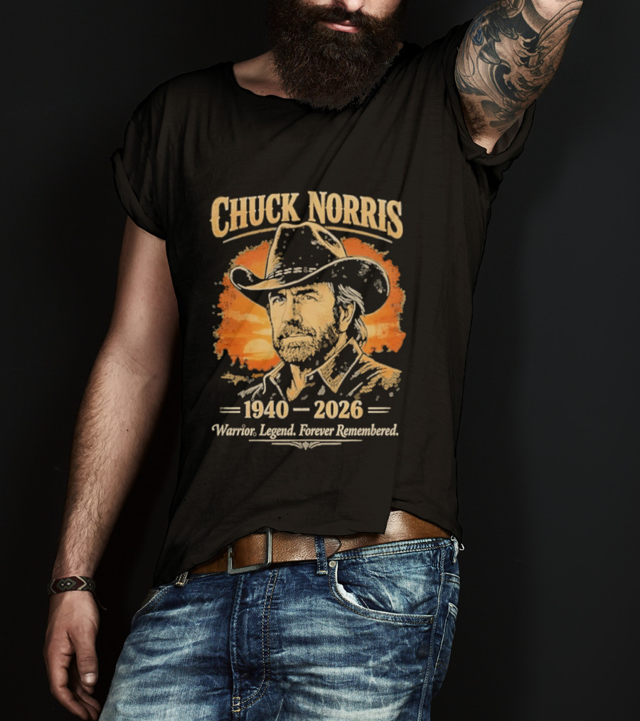 Chuck Norris 1940 2026 Warrior Legend Forever Remembered T-Shirt