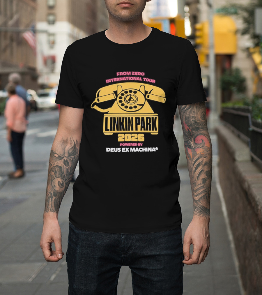 Linkin Park 2023 Powered By Deus Ex Machina Retro Style Collaboration T-Shirt