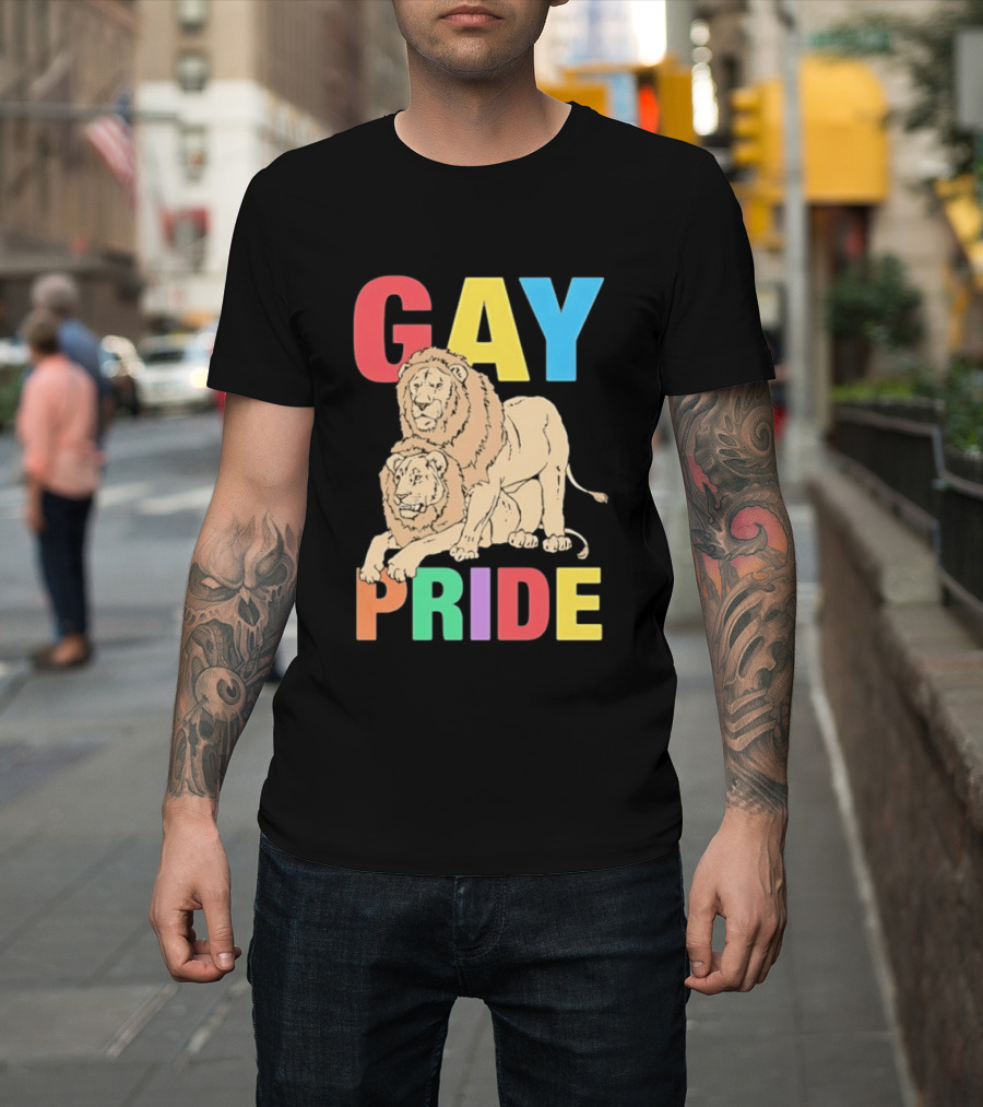 Gay Pride Lions LGBT Rainbow T-Shirt