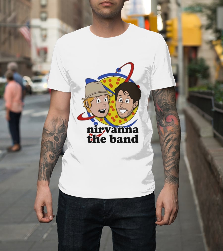 Nirvanna the Band Cartoon Characters with Animated Planetary T-Shirt