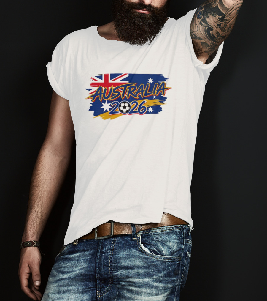 Australia 2026 Soccer Flag Stars T-Shirt
