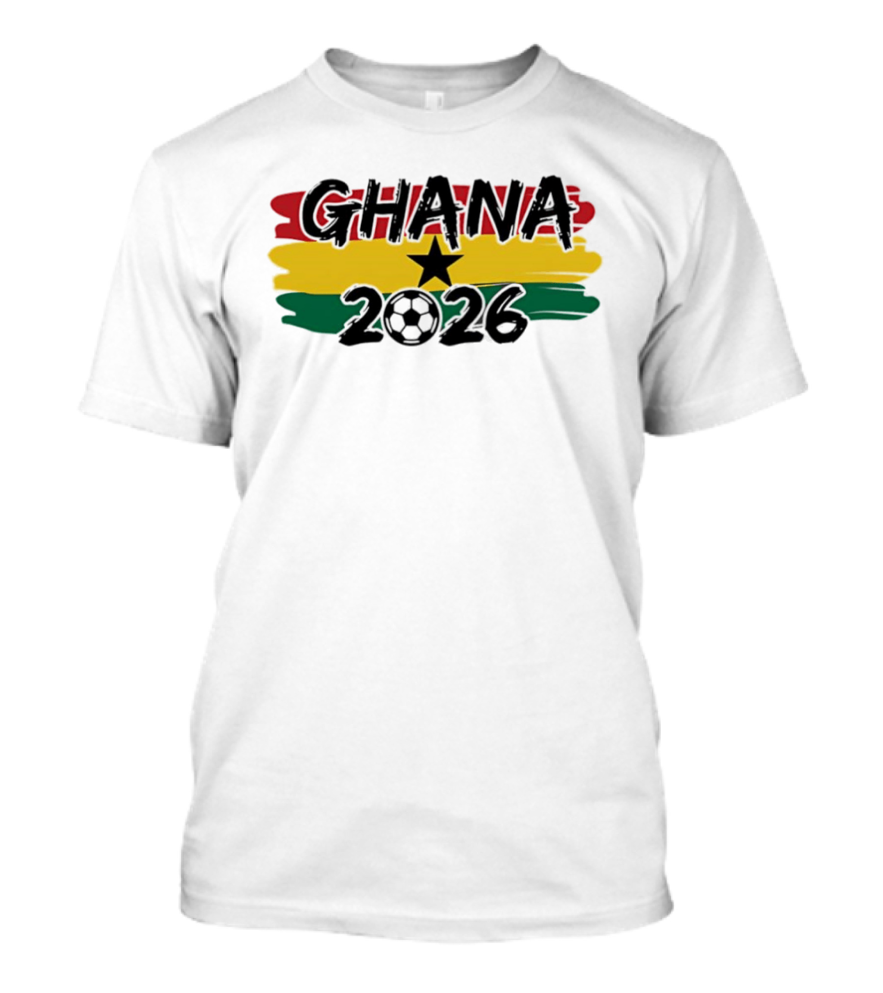 Ghana 2026 World Cup National Football Team Colors And Star T-Shirt