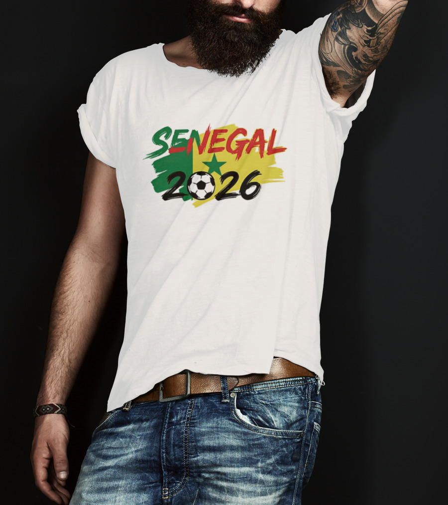 Senegal 2026 World Cup Soccer Team Star Flag T-Shirt