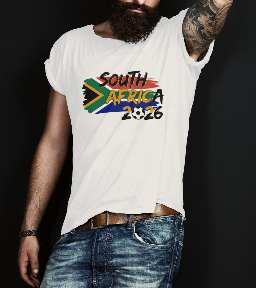 South Africa 2026 Flag Colors Soccer T-Shirt