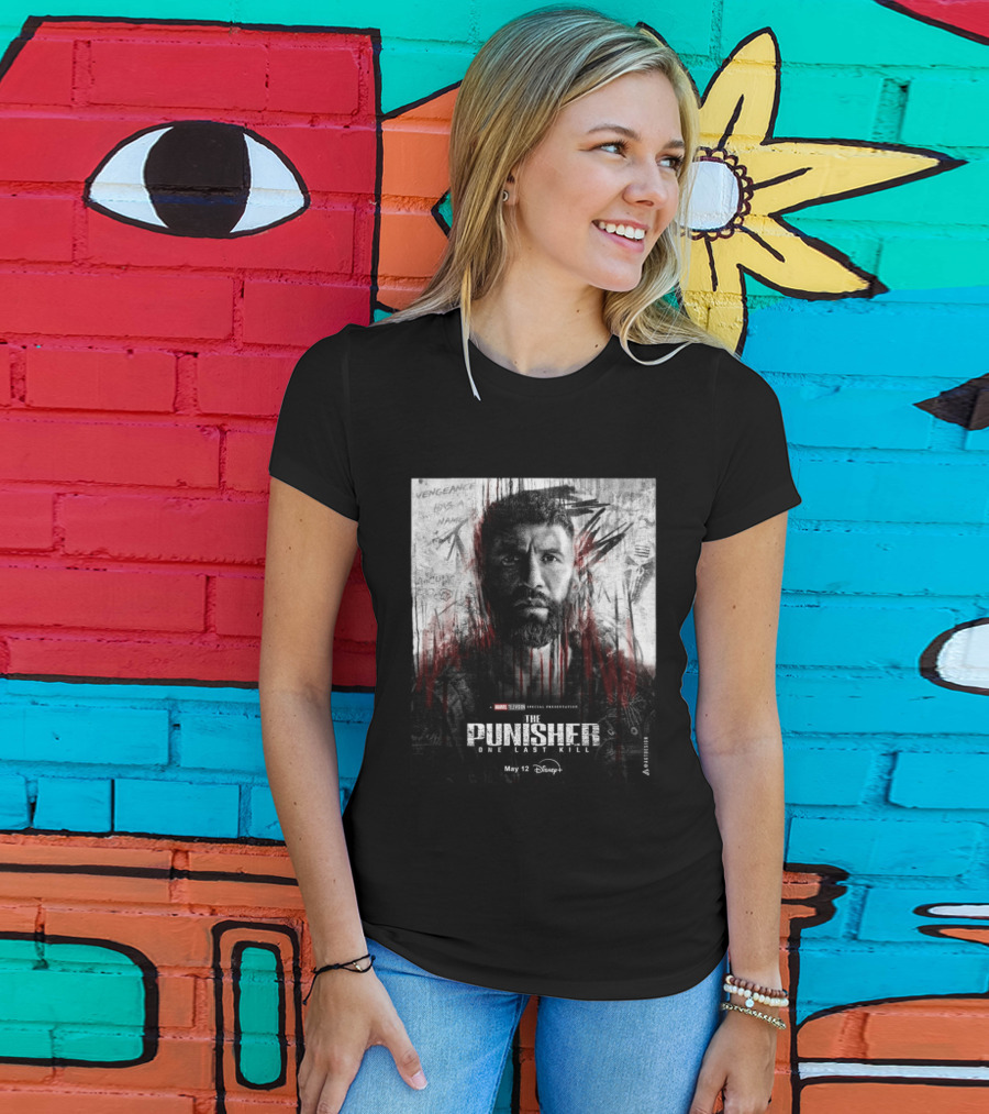 The Punisher One Last Kill Marvel Television Frank Castle May 12 Disney Plus T-Shirt