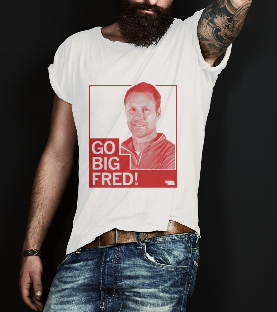 Go Big Fred Nebraska Sports Icon Red T-Shirt