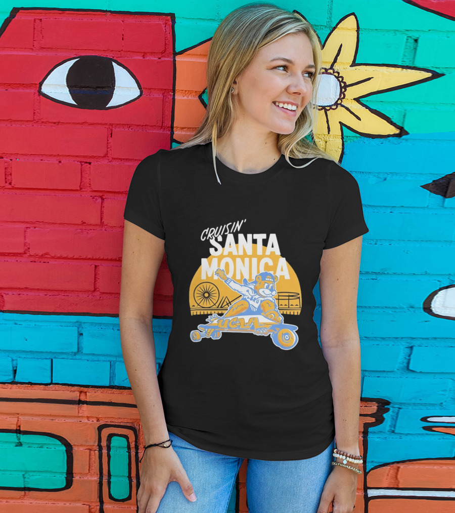 Cruisin' Santa Monica UCLA Bruins Skateboarding Bear T-Shirt