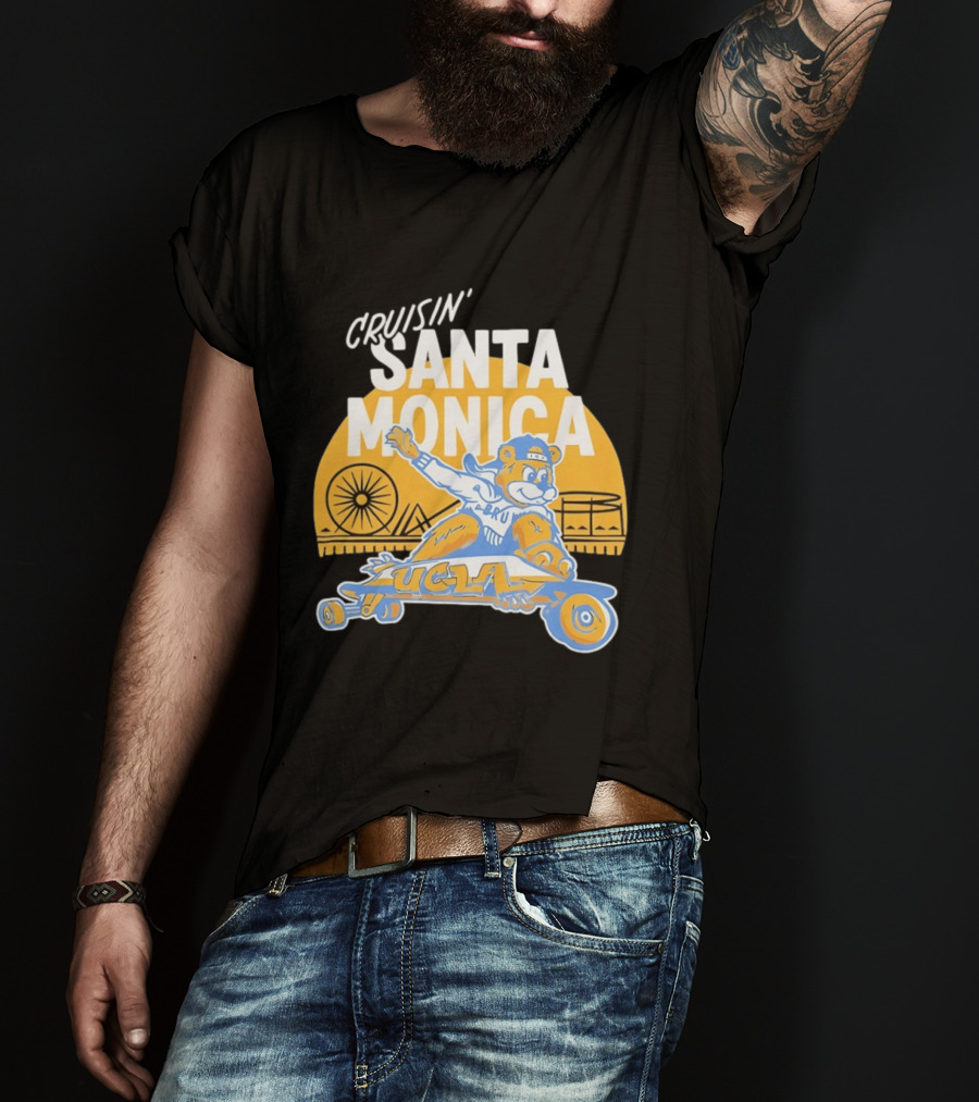 Cruisin' Santa Monica UCLA Bruins Skateboarding Bear T-Shirt