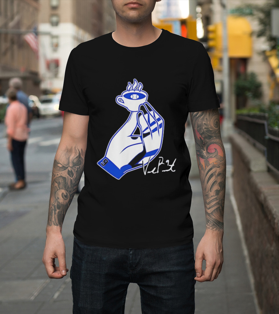 Blue Jays 27 Vladimir Guerrero Jr Number 27 Hot Coffee Baseball Cup T-Shirt