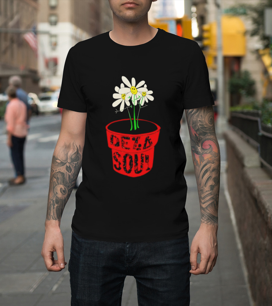 De La Soul Is Dead Flower Pot With White Daisies T-Shirt